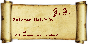 Zalczer Helén névjegykártya