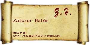 Zalczer Helén névjegykártya
